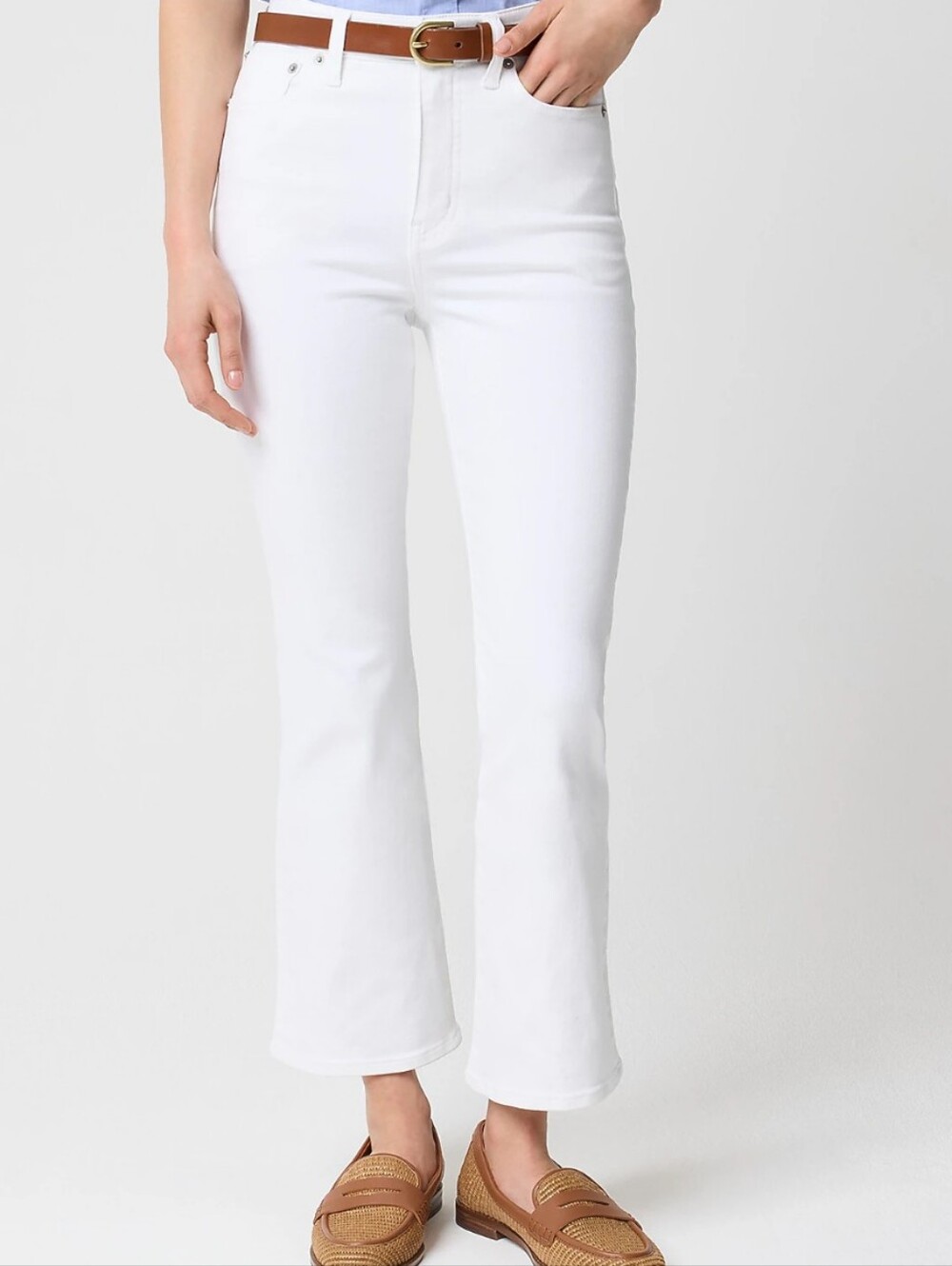 J. Crew Factory Ankle flare jean in signature stretch White 26P